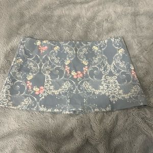 With Jean mini skirt